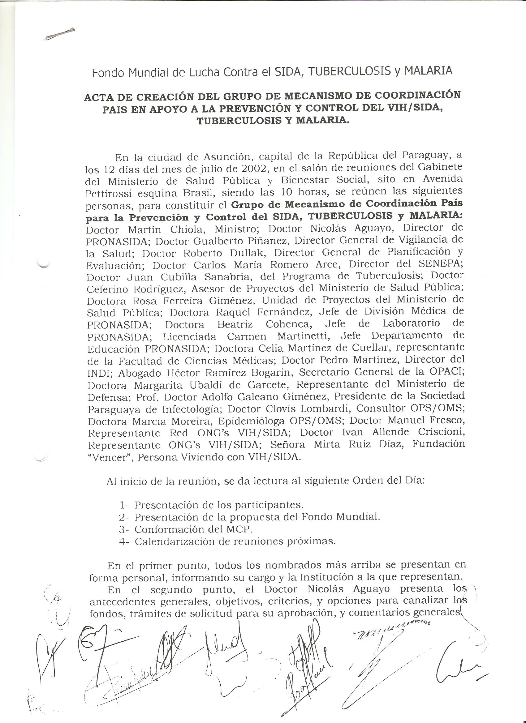 Acta de fundación